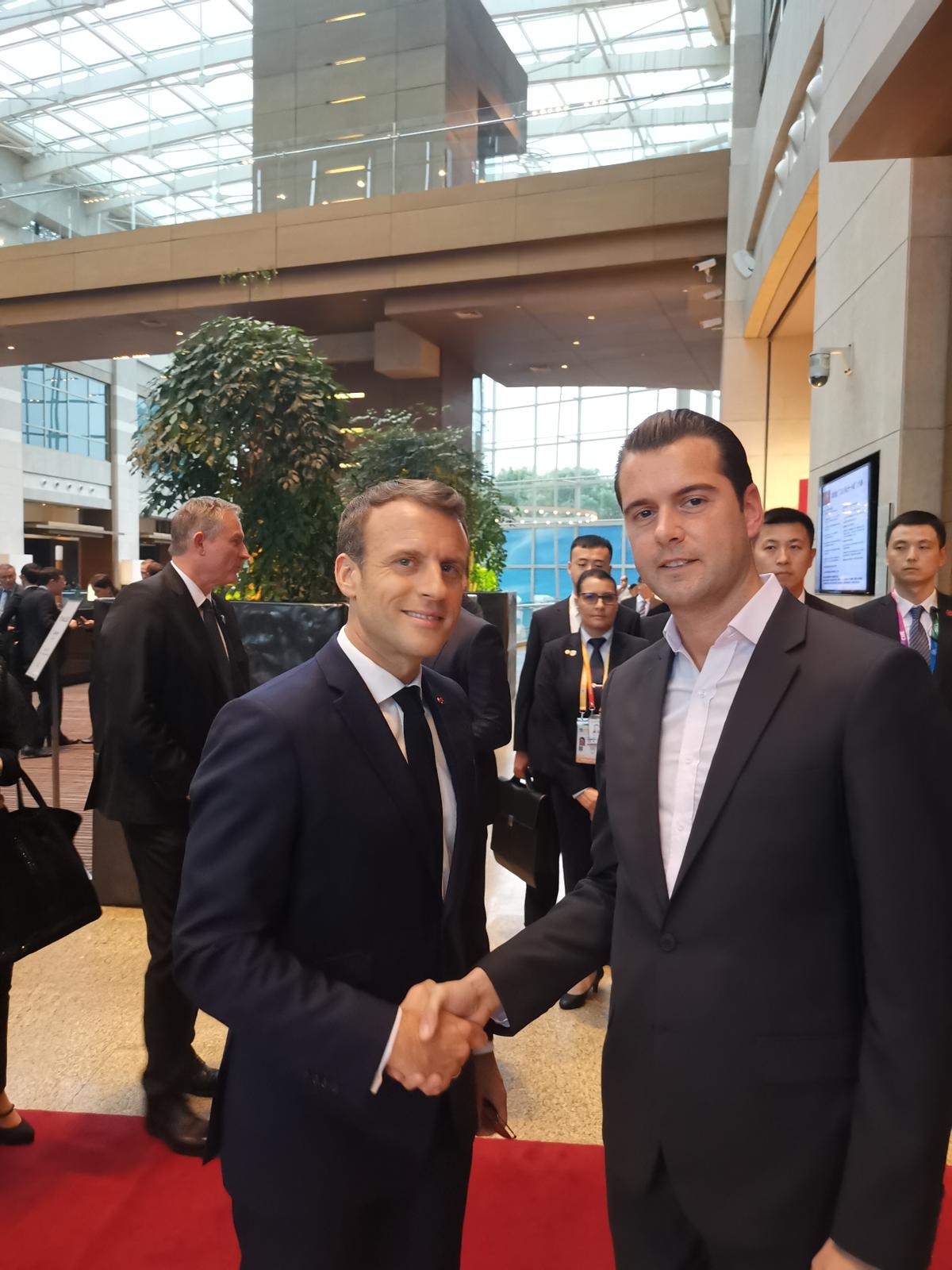 French President Emmanuel Macron meets BOIRON in China